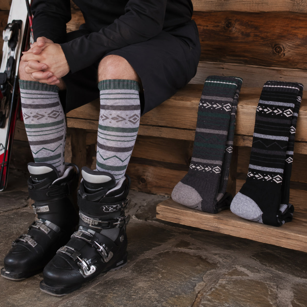 Thermal Sock Winter - جوارب تزلج رجالية من صوف الميرينو