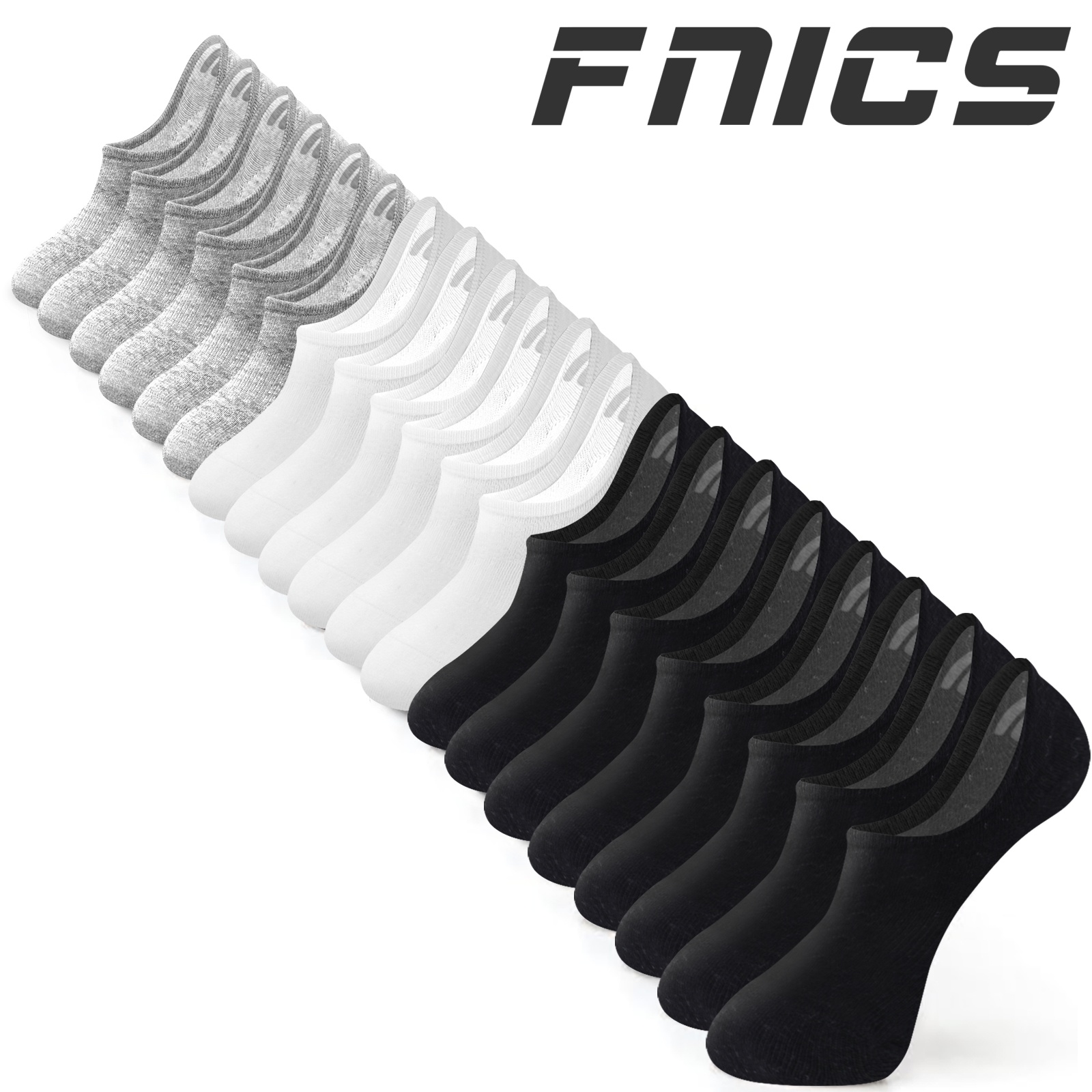 Ankle Sock Low Cut - 10 أزواج من الجوارب غير المرئية
