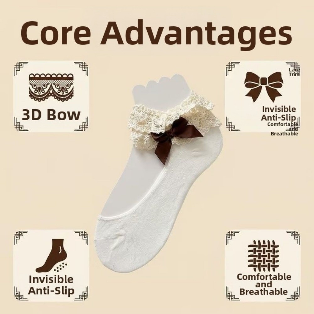 جوارب قصيرة أنيقة مزينة بالدان - مراجعة Ankle Sock Low Cut وسعره