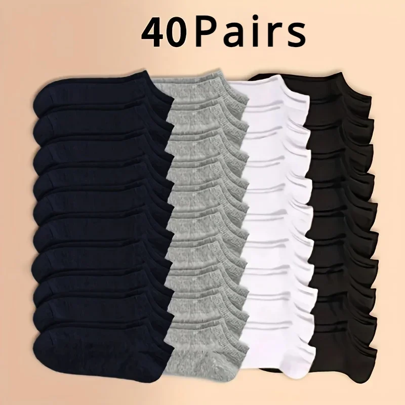 10 أو 20 أو 40 Pairs للجنسين ج - مراجعة Ankle Sock Low Cut وسعره
