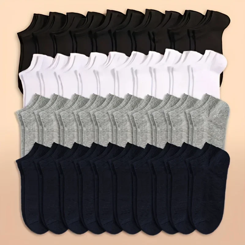 10 أو 20 أو 40 Pairs للجنسين ج - مراجعة Ankle Sock Low Cut وسعره