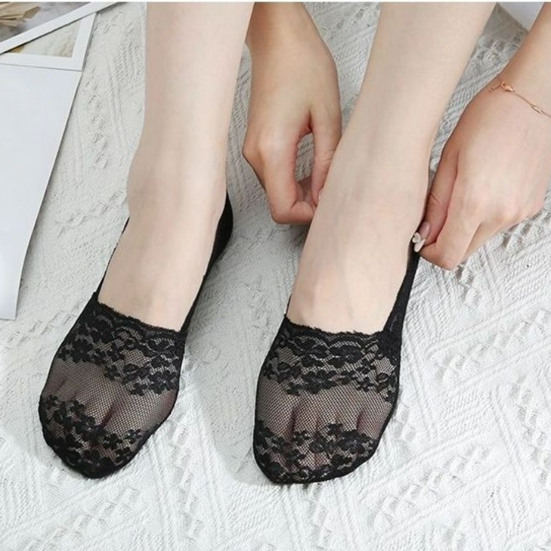 1/10 أزواج جوارب نسائية دانتيل - مراجعة Ankle Sock Low Cut وسعره
