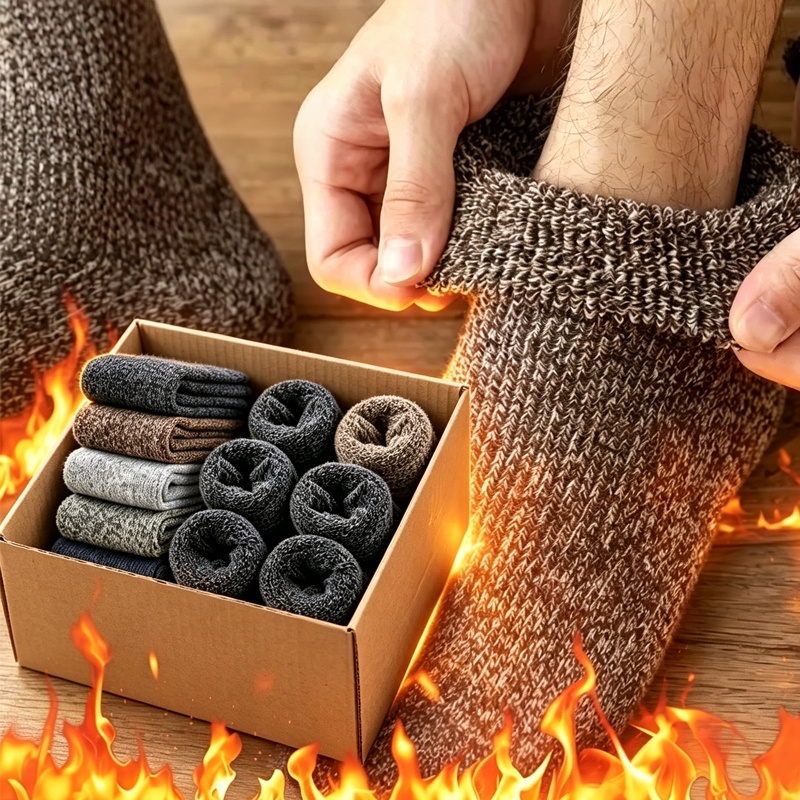جوارب حرارية سميكة للرجال، جوا - مراجعة Thermal Sock Winter وسعره