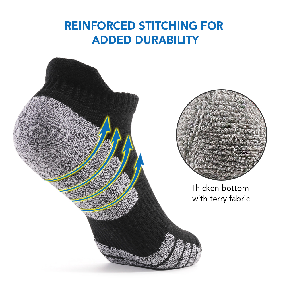 6/12Pairs الرياضة الكاحل الجوا - مراجعة Ankle Sock Low Cut وسعره