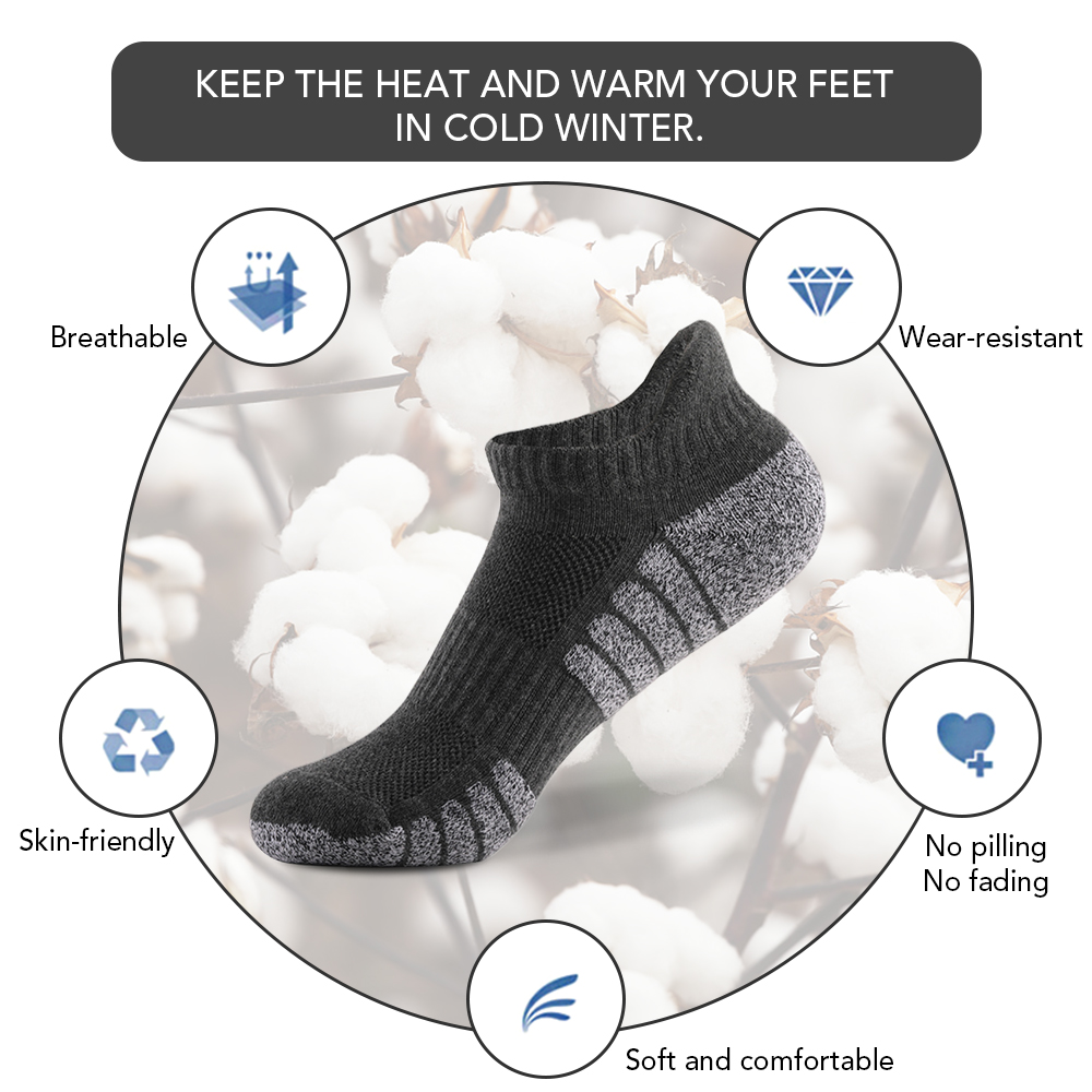 6/12Pairs الرياضة الكاحل الجوا - مراجعة Ankle Sock Low Cut وسعره