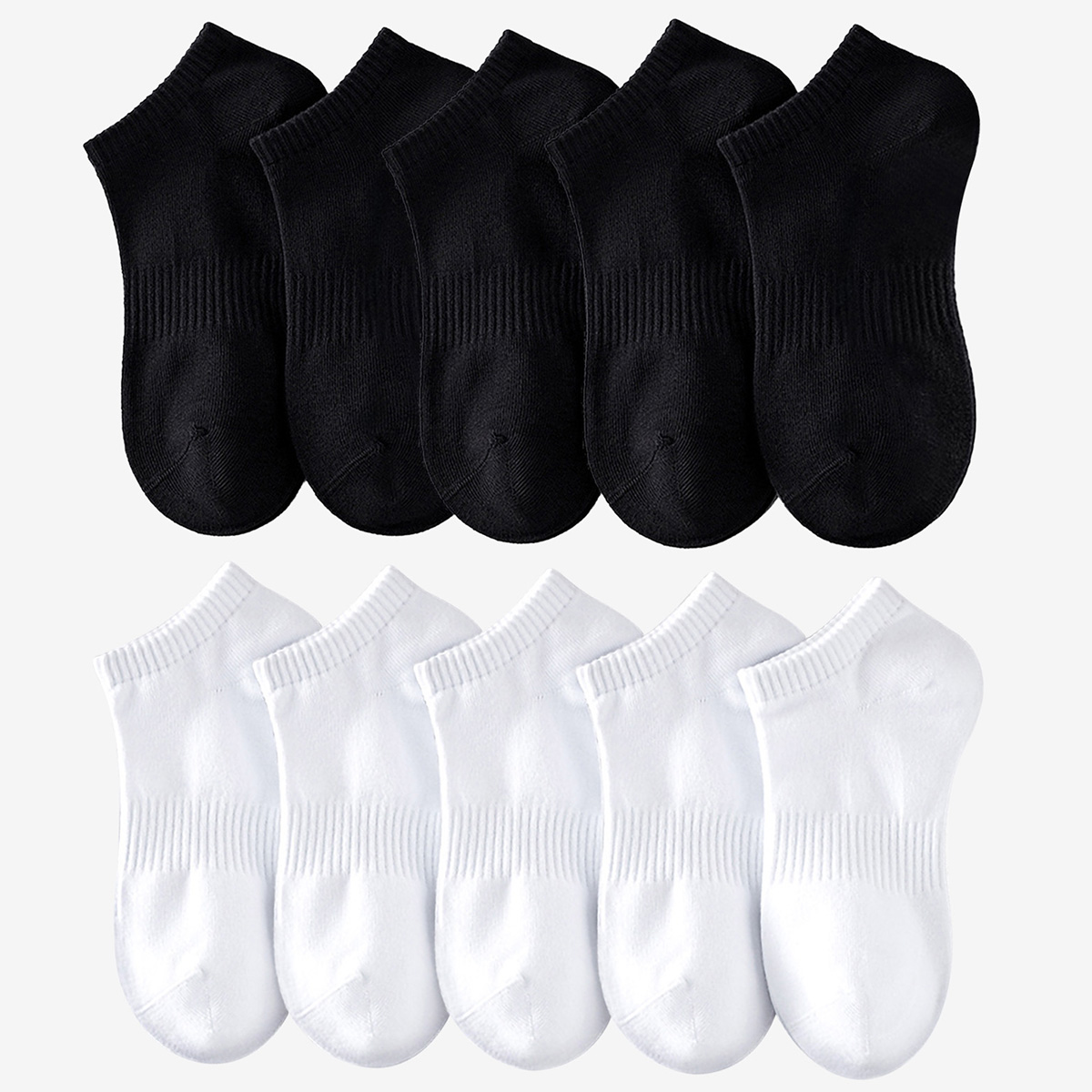 1/5 أزواج للجنسين الأبيض والأس - مراجعة Ankle Sock Low Cut وسعره